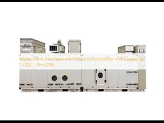 Desumidificador de roda dessecante de ar totalmente fresco com ar de alimentação T≤20C, UR≤20%